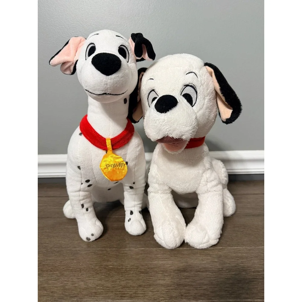 Disney Store 101 Dalmatians Pongo and Lucky Plush Set Stuffed Animal Dog Toy
